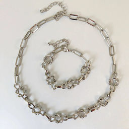 Комплект: колье-цепь и браслет