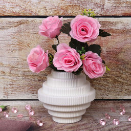 Цена за 4 шт. Ваза из пластика "Marlen-Портофино" 0,5л 15*8,3см цвет белый