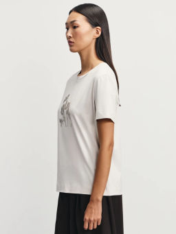 Футболка из хлопка с принтом / Zarina  фото 4