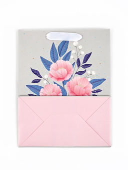 Цена за 2 шт. Пакет ламинированный Цветы, глиттер, 18?10?23 см