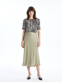 Bisiklet Yaka Desenli Kad?n Ti??rt