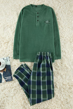 TRENDYOL MAN Yesil Orme Pijama Tak?m? TMNAW25PT00057 - Trendyolmilla фото 4