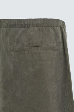 PANTAL?N FLUIDO RELAXED FIT / Khaki oscuro - Zara фото 10
