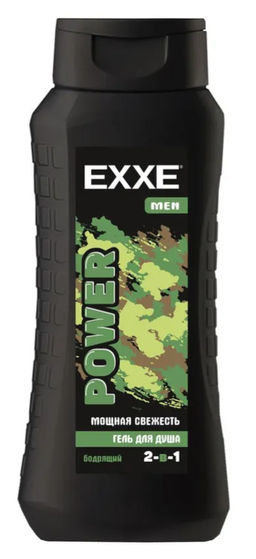EXXE MEN гель д/душа 400мл 2в1 "Бодрящий" Power
