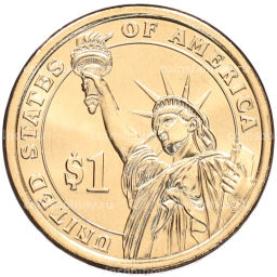 Монета 1 доллар 2020 года (D) США 41-й президент США Джордж Герберт Уокер Буш