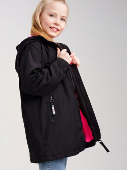 12321125 Куртка текстильная с полиуретановым покрытием для девочек (ветровка) - Playtoday фото 6