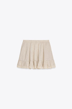CHECKED SKIRT WITH RUFFLES - Zara фото 6