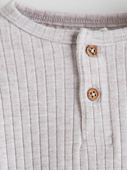 Bisiklet Yaka Fitilli Erkek Bebek Pijama ?st