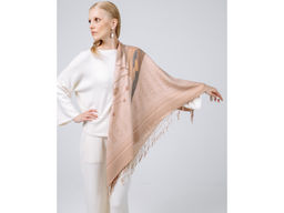 Платок Lanotti двухсторонний Сердце природы бежевый/№55