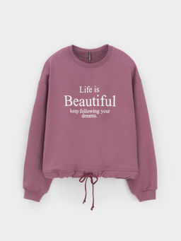 КР 302827/темная орхидея к591 джемпер (свитшот) для дев