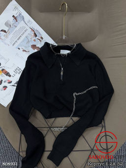 Базовый укороченный лонгслив из лапши - Bruno фото 9