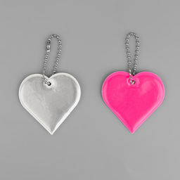 Цена за 10 шт. Светоотражающий элемент «Сердце», двусторонний, 5×5 см, МИКС