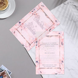 Цена за 20 шт. Пригласительное Однажды и навсегда 15х10,5 см