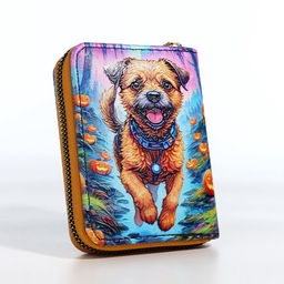 Кошелёк на молнии, синий, разноцветный