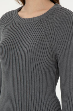 Женский серый меланжевый свитер с круглым вырезом Неожиданная скидка в корзине - U.s. polo assn фото 7