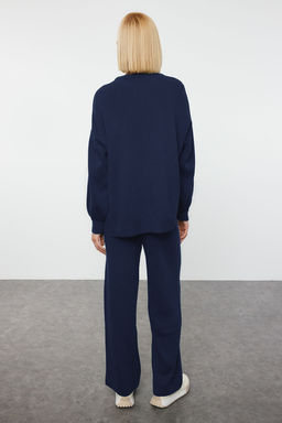 Lacivert Genis Kal?p Balon Kol Triko Alt-Ust Tak?m TWOAW24AU00067