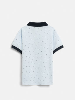 ACOOLA / Сорочка-поло верхняя для мальчиков Fakir синий принт  фото 2