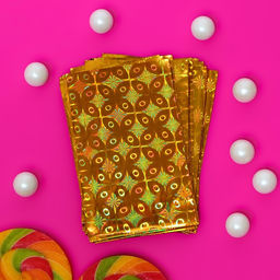 Цена за 50 шт. Пакет подарочный голографический с липкой лентой, «Шарм», 7.5×12+2 см, МИКС