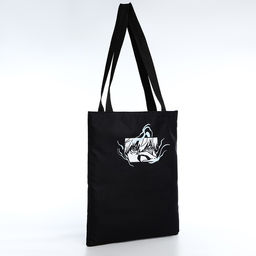 Сумка шопер Аниме 35х0.5х40 см, отд без молнии, без подклада, чёрная - Nazamok фото 2