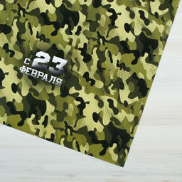 Цена за 10 шт. Бумага упаковочная глянец Камуфляж, 23 февраля, 100?70 см