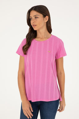 U. S. Polo Assn / Женская фиолетовая футболка - U.s. polo assn фото 3