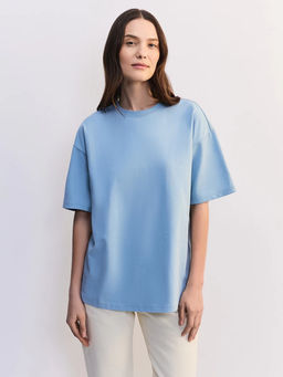 Базовая футболка оверсайз из хлопка OVERSIZE0526-163 / Zarina  фото 6