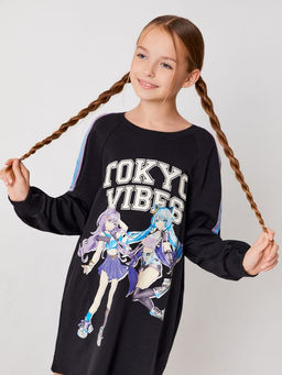 ACOOLA / Платье детское для девочек Graphite набивка  фото 2