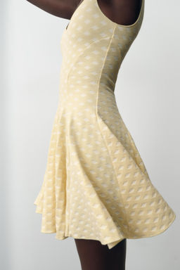 JACQUARD STRETCH SKATER DRESS - Zara фото 12