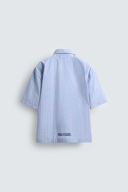 STRIPED SHIRT WITH PATCHES CHAMPION ® X ZARA  фото 8