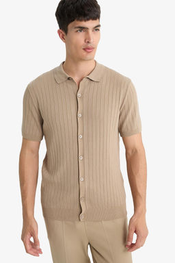 Standart Fit Polo Yaka Triko K_sa Kollu Ti__rt - Defacto фото 3