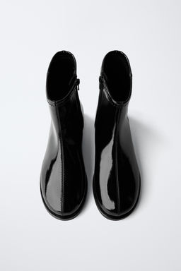 PATENT ANKLE BOOTS