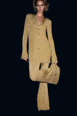 Pantalon brillante en punto de canale - H&m фото 3