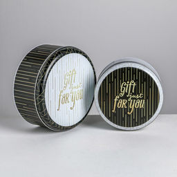 Набор подарочных жестяных коробок Gift just for you, 17 х 17 х 8 см - Дарите счастье фото 2