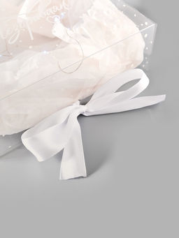 Коробка подарочная пластиковая с тишью и гирляндой «Поздравляю», 16.5 х 12 х 5 см