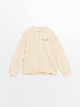 Polo Yaka K?z ?ocuk Sweatshirt