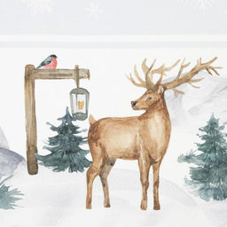 Скатерть новогодняя «Этель» Forest animals, 150×110 +/-2 см с ГМВО, 100% хлопок, саржа 190 г/м²