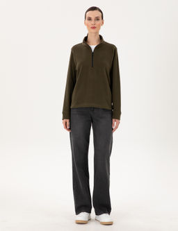 Haki Oversize Polar Sweatshirt