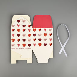 Цена за 2 шт. Коробка подарочная складная, упаковка, Я тебя люблю, 12?12?12 см