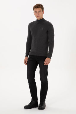 Erkek Siyah Slim Fit Jean Pantolon
