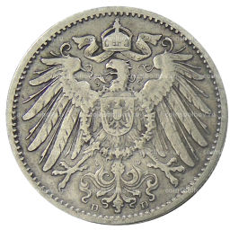 1 марка 1892 года D Германия