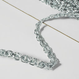 Тесьма декоративная, 6 мм, 10±1 м, цвет серебряный