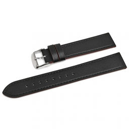 Ремешок для часов натуральная кожа черный C21-16black-XL