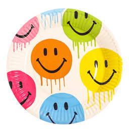 Набор бумажной посуды одноразовый «Смайл»: 10 стаканов, 10 тарелок