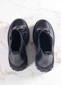 Ботинки 348.21153bl.Черный/шерсть