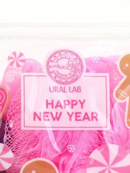 Подарочный набор новогодний, косметичка, гель для душа 2 шт. ? 100 мл и мочалка для тела, URAL LAB