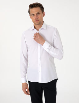 Beyaz Ex. Slim Fit Uzun Kollu G_mlek