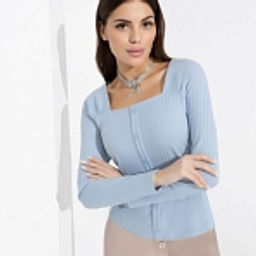 Блуза, Аппетитные формы (небесный свет, с поясом) - Charutti фото 7