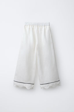 PANTAL?N WIDE LEG ONDAS / Crudo