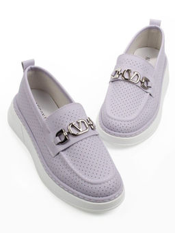 06-YE286-3 PURPLE Туфли женские (натуральная кожа)