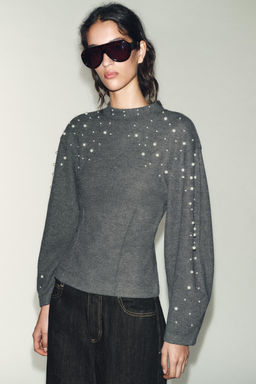SOFT FAUX PEARL JUMPER - Zara фото 2